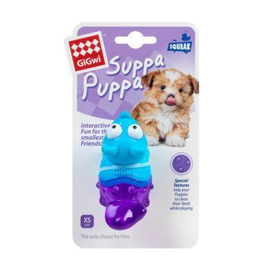 Іграшка для собак Лисиця з пищалкою GiGwi Suppa Puppa, гума, 9 см 75008 - онлайн-зоомагазин Хвіст і Дракон