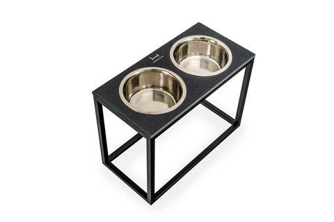 Миски на підставці для великих собак Dinner Black Stone + Black XL20 3300304 - онлайн-зоомагазин Хвіст і Дракон