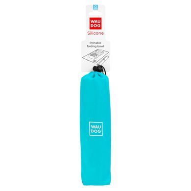Миска складана WAUDOG Silicone,385х230х50 мм блакитний 50802 - онлайн-зоомагазин Хвіст і Дракон