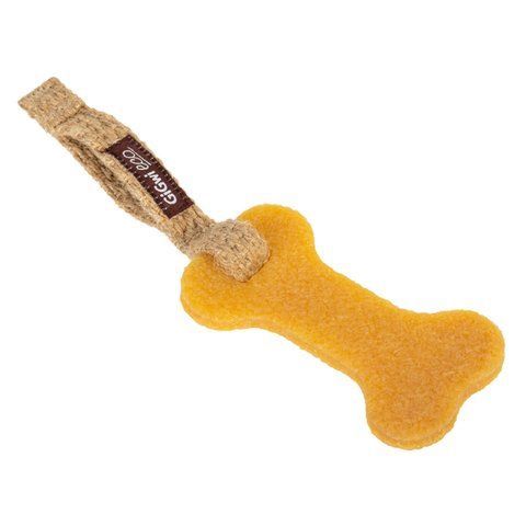 Іграшка для собак Велика кістка GiGwi Gum Gum, екогума, джут, 24 см 2302 - онлайн-зоомагазин Хвіст і Дракон