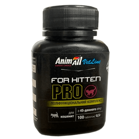 Вітаміни AnimAll VetLine for Kitten PRO для кошенят з 45-денного віку, 100 табл