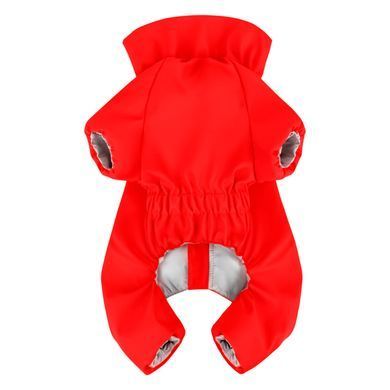 Дощовик для собак WAUDOG Clothes, водонепроникний, S40, В 56-59 см, С 37-40 см, червоний 19863 - онлайн-зоомагазин Хвіст і Дракон