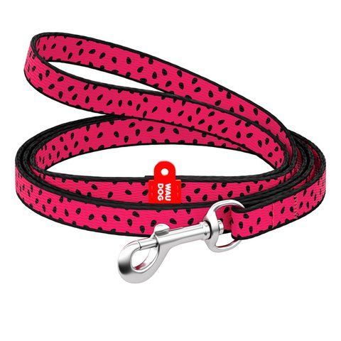 Повідець для собак нейлоновий WAUDOG Nylon, малюнок "Кавун", Ш 10 мм, Дов 122 см 5239 - онлайн-зоомагазин Хвіст і Дракон