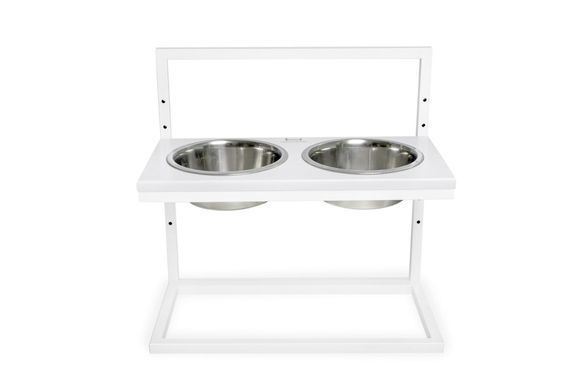 Миски на підставці для собак з регульованою висотою Lift White Wood + White Medium 3300178 - онлайн-зоомагазин Хвіст і Дракон