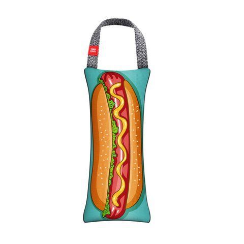 Іграшка для собак WAUDOG Fun з пищалкою, малюнок "ХОТ-ДОГ", S, Ш 7 см, Д 16 см 6200-0223 - онлайн-зоомагазин Хвіст і Дракон