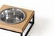 Одна миска на підставці Lunch Bar Natural wood + Black 3102808,2 - інтернет-магазин зоотоварів Hvist ta Drakon