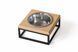 Одна миска на підставці Lunch Bar Natural wood + Black 3102808,1 - інтернет-магазин зоотоварів Hvist ta Drakon