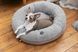 Овальний лежак Bagel Fur Gray для котів та собак міні порід, S 3700003 - онлайн-зоомагазин Хвіст і Дракон
