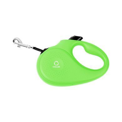 Повідець-рулетка CoLLaR для собак, розмір L, 50 кг, 5 м, світловідбивна стрічка, салатовий 81265 - онлайн-зоомагазин Хвіст і Дракон