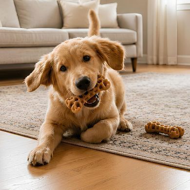 Ласощі для собак WAUDOG Treats Dental Кістка для чистки зубів з м&rsquo;ятою та прополісом, 112 г 4432 - онлайн-зоомагазин Хвіст і Дракон