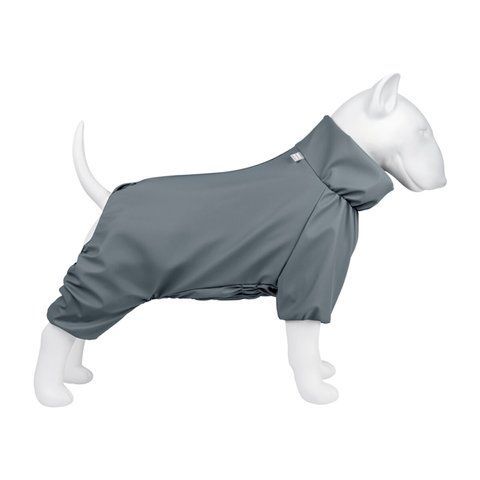 Дощовик для собак WAUDOG Clothes, водонепроникний, S32, В 47-50 см, С 35-38 см, сірий 198411 - онлайн-зоомагазин Хвіст і Дракон