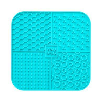Килимок для злизування WAUDOG Silicone, 190х190х10 мм, блакитний 23522 - онлайн-зоомагазин Хвіст і Дракон