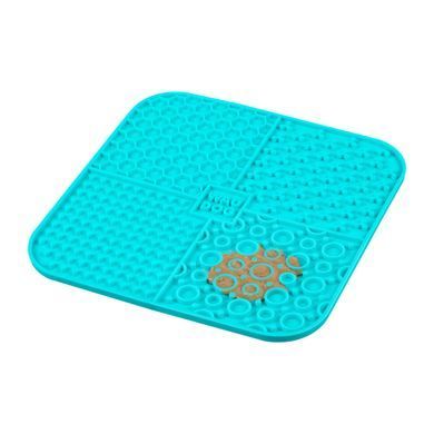 Килимок для злизування WAUDOG Silicone, 190х190х10 мм, блакитний 23522 - онлайн-зоомагазин Хвіст і Дракон