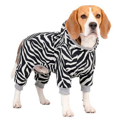 Комбінезон для собак WAUDOG Clothes малюнок "Зебра", софтшелл, XS22, B 25-29 см, С 16-19 см 301-0055 - онлайн-зоомагазин Хвіст і Дракон