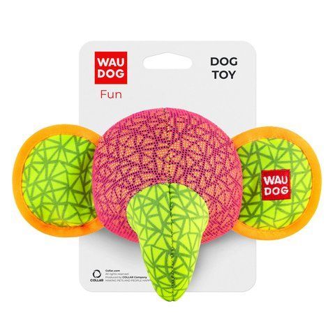 Іграшка для собак WAUDOG Fun, "Слон", Ш 20 см, Д 14 см рожевий 62047 - онлайн-зоомагазин Хвіст і Дракон
