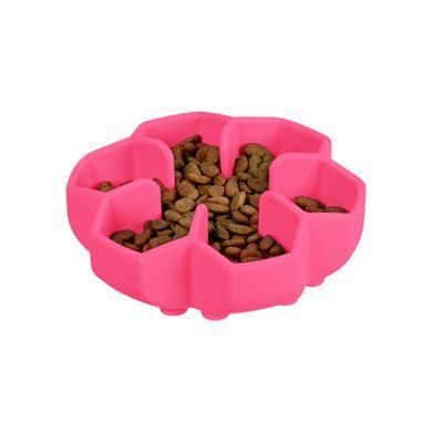 Миска для повільного харчування WAUDOG Silicone, 450 мл, рожевий 23537 - онлайн-зоомагазин Хвіст і Дракон