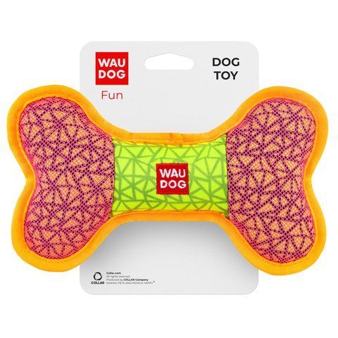 Іграшка для собак WAUDOG Fun, "Кістка", Ш 20 см, Д 12 см рожевий 62087 - онлайн-зоомагазин Хвіст і Дракон