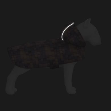 Дощовик-накидка з капюшоном для собак WAUDOG Clothes, малюнок "Куби 3Д", XS, А 26-29 см, B 32-41 см, С 21-26 см 355-4057 - онлайн-зоомагазин Хвіст і Дракон