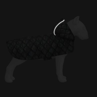 Дощовик-накидка з капюшоном для собак WAUDOG Clothes, малюнок "Луска", XL, А 55-61 см, B 68-80 см, С 42-52 см 359-0179 - онлайн-зоомагазин Хвіст і Дракон