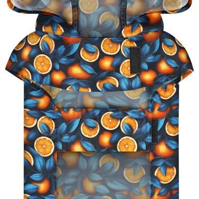 Дощовик-накидка з капюшоном для собак WAUDOG Clothes, малюнок "Апельсини", XS, А 26-29 см, B 32-41 см, С 21-26 см 355-4054 - онлайн-зоомагазин Хвіст і Дракон