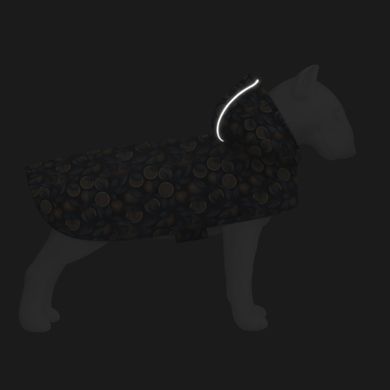 Дощовик-накидка з капюшоном для собак WAUDOG Clothes, малюнок "Апельсини", XS, А 26-29 см, B 32-41 см, С 21-26 см 355-4054 - онлайн-зоомагазин Хвіст і Дракон