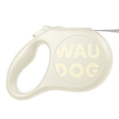 Повідець-рулетка для собак WAUDOG R-leash Monochrome White, XS, до 12 кг, 3 м, світловідбивна стрічка, біла 816115 - онлайн-зоомагазин Хвіст і Дракон