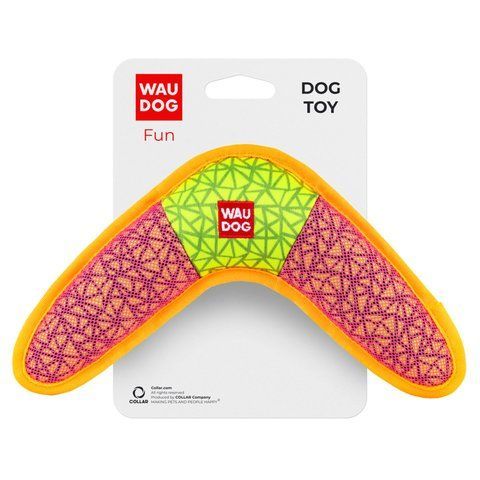 Іграшка для собак WAUDOG Fun, "Бумеранг",Ш 24 см, Д 14 см рожевий 62077 - онлайн-зоомагазин Хвіст і Дракон