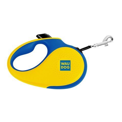 Повідець-рулетка для собак WAUDOG R-leash, малюнок "Colors of freedom", M, до 25 кг, 5 м, світловідбивна стрічка 382-4020 - онлайн-зоомагазин Хвіст і Дракон