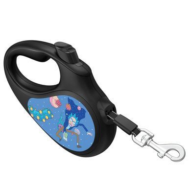 Повідець-рулетка для собак WAUDOG R-leash, малюнок "Рік та Морті 3", S, до 15 кг, 5 м, світловідбиваюча стрічка чорний 8124-0282-01 - онлайн-зоомагазин Хвіст і Дракон