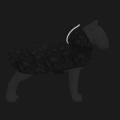 Дощовик-накидка з капюшоном для собак WAUDOG Clothes, малюнок "Нескінченні світи", XS, А 26-29 см, B 32-41 см, С 21-26 см 355-4058 - онлайн-зоомагазин Хвіст і Дракон