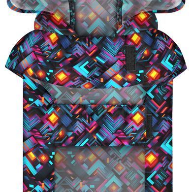 Дощовик-накидка з капюшоном для собак WAUDOG Clothes, малюнок "Нескінченні світи", XS, А 26-29 см, B 32-41 см, С 21-26 см 355-4058 - онлайн-зоомагазин Хвіст і Дракон