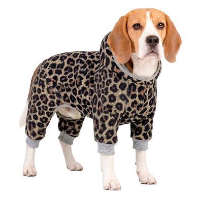 Комбінезон для собак WAUDOG Clothes малюнок "Леопард", софтшелл, S32, B 42-47 см, С 28-33 см 305-4066 - онлайн-зоомагазин Хвіст і Дракон