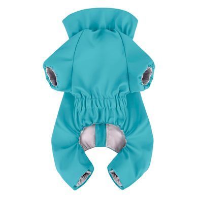 Дощовик для собак WAUDOG Clothes, водонепроникний, L50, В 70-74 см, С 47-50 см, блакитний 19902 - онлайн-зоомагазин Хвіст і Дракон