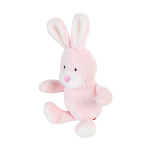 Іграшка для собак Заєць з пищалкою GiGwi Plush Friendz, плюш, 11 см 75119 - онлайн-зоомагазин Хвіст і Дракон