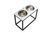 Миски на підставці для великих собак Dinner White wood + Black XL20, Harley and Cho 3300069 - онлайн-зоомагазин Хвіст і Дракон