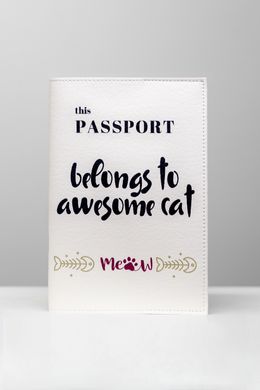 Cover for cat's vet passport Awesome cat 00039 photo