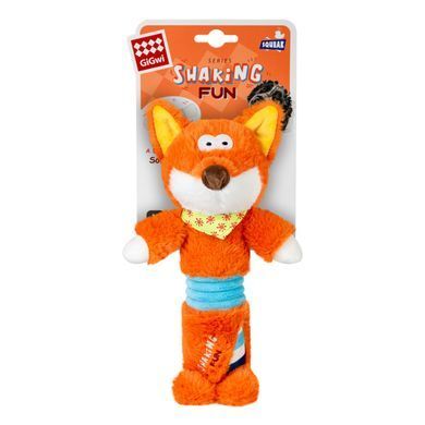 Іграшка для собак Лис з великою пищалкою GiGwi Shaking Fun, текстиль, плюш, 32 см 2259 - онлайн-зоомагазин Хвіст і Дракон