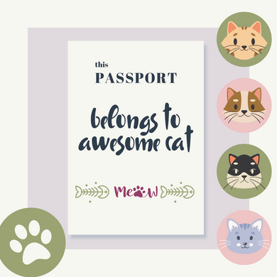 Cover for cat's vet passport Awesome cat 00039 photo