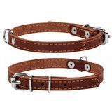 Нашийник "CoLLaR" одинарний (ширина 10мм, довжина 22-30см) коричневий 00156 - онлайн-зоомагазин Хвіст і Дракон