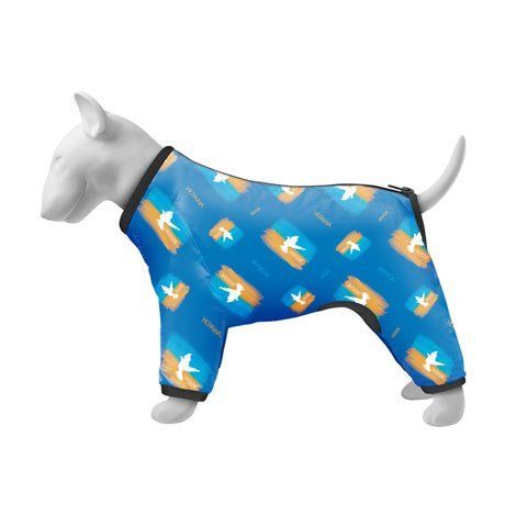 Вітровка для собак WAUDOG Clothes, малюнок "Прапор", L50, В 70-74 см, С 47-50 см 5351-0229 - онлайн-зоомагазин Хвіст і Дракон