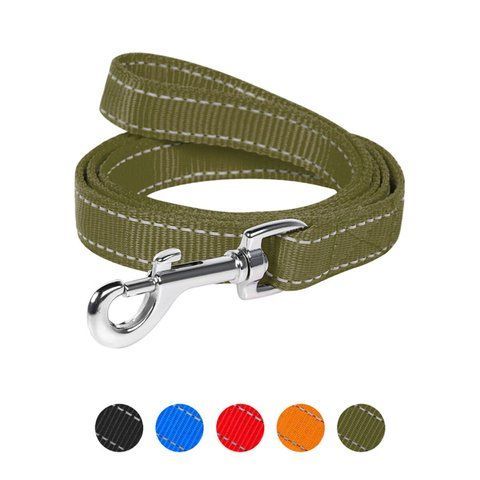 Повідець Dog Extreme з нейлону подвійний (ширина 14мм, довжина 122см) хакі 430031 - онлайн-зоомагазин Хвіст і Дракон