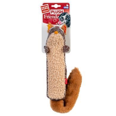 Іграшка для собак Білка з пищалкою GiGwi Plush Friendz, текстиль, 29 см 75309 - онлайн-зоомагазин Хвіст і Дракон