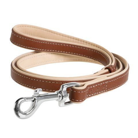 Повідець для собак шкіряний WAUDOG Soft, Ш 13 мм, Дов 122 см коричневий 7255 - онлайн-зоомагазин Хвіст і Дракон