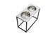 Миски на підставці Dinner White Stone + Black 3300336,1 - інтернет-магазин зоотоварів Hvist ta Drakon