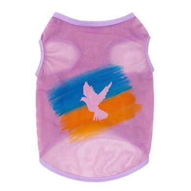 Майка для собак WAUDOG Clothes малюнок "Прапор", сітка, XS, B 26-29 см, C 16-19 см рожевий 300-0229-7 - онлайн-зоомагазин Хвіст і Дракон