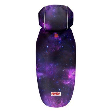 Дощовик-накидка з капюшоном для собак WAUDOG Clothes, малюнок "NASA21", XS, А 26-29 см, B 32-41 см, С 21-26 см 355-0148 - онлайн-зоомагазин Хвіст і Дракон