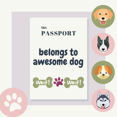 Cover for dog's vet passport Awesome dog 00040 photo