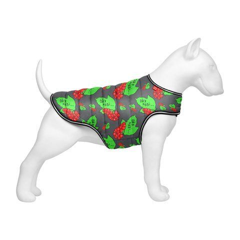 Курточка-накидка для собак WAUDOG Clothes, малюнок "Калина", XS, А 26 см, B 33-41 см, С 18-26 см 502-0228 - онлайн-зоомагазин Хвіст і Дракон