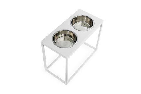Миски на підставці для великих собак Dinner White Stone + White XL20 3300332 - онлайн-зоомагазин Хвіст і Дракон
