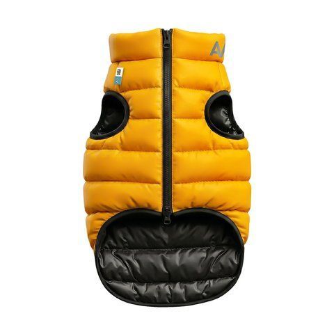 Курточка для собак AiryVest двостороння, L65, A 62-65, B 87-89, C 60-65, жовто-чорна 1568 - онлайн-зоомагазин Хвіст і Дракон